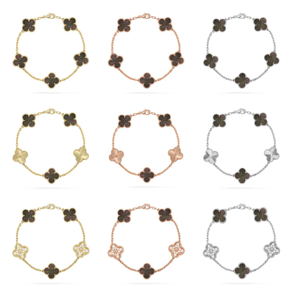 [⭐Veyra] CLOVER 5 MOTIF GRAY MOP BRACELET COLLECTION
