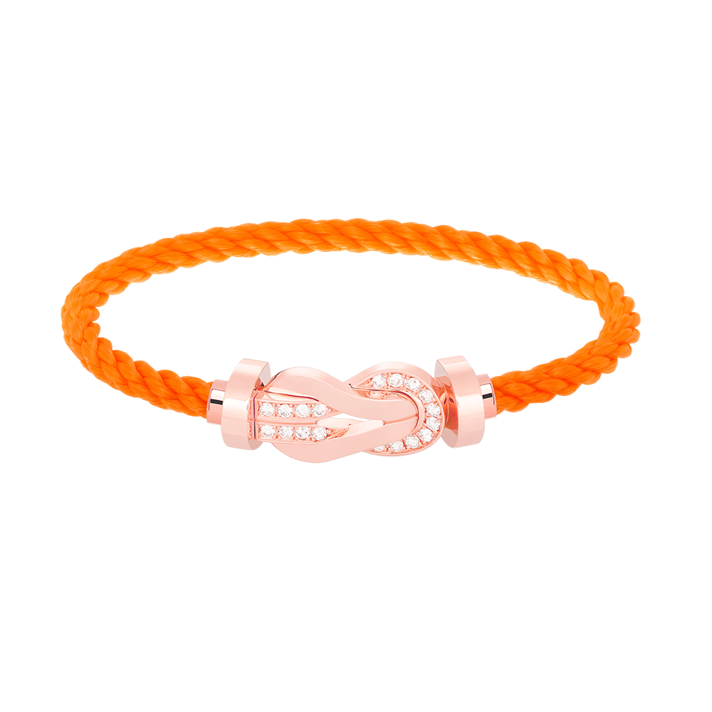 [⭐Veyra]CHANCE LARGE 8 FIGURE BUCKLE HALF DIAMOND BRACELET ROSE GOLD