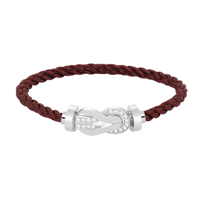 [⭐Veyra]CHANCE LARGE 8 FIGURE BUCKLE HALF DIAMOND BRACELET SILVER