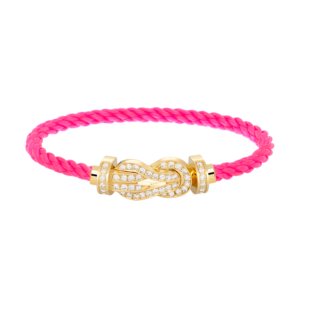 [⭐Veyra]CHANCE LARGE 8 FIGURE BUCKLE FULLDIAMOND BRACELET GOLD