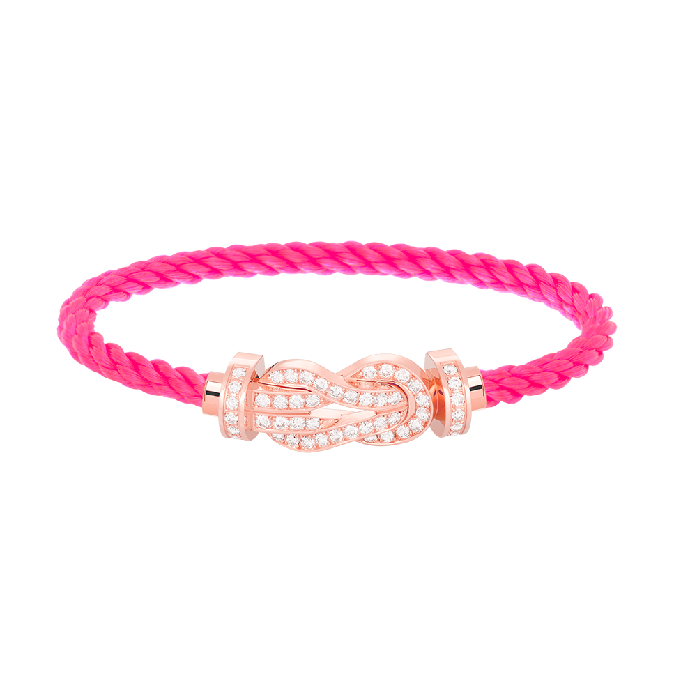 [⭐Veyra]CHANCE LARGE 8 FIGURE BUCKLE FULL DIAMOND BRACELET ROSE GOLD