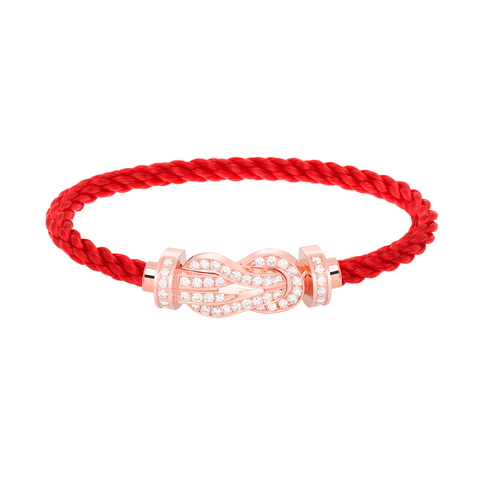 [⭐Veyra]CHANCE LARGE 8 FIGURE BUCKLE FULL DIAMOND BRACELET ROSE GOLD