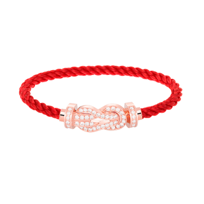 [⭐Veyra]CHANCE LARGE 8 FIGURE BUCKLE FULL DIAMOND BRACELET ROSE GOLD