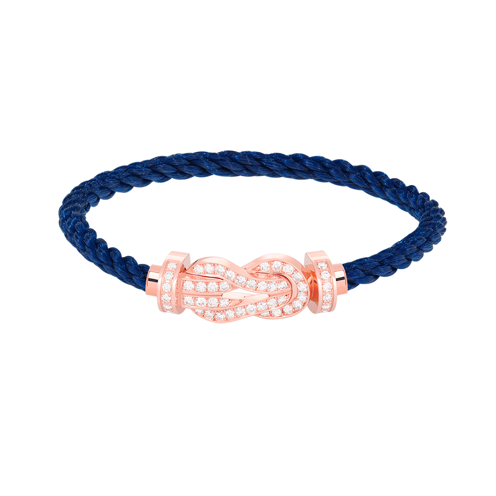 [⭐Veyra]CHANCE LARGE 8 FIGURE BUCKLE FULL DIAMOND BRACELET ROSE GOLD