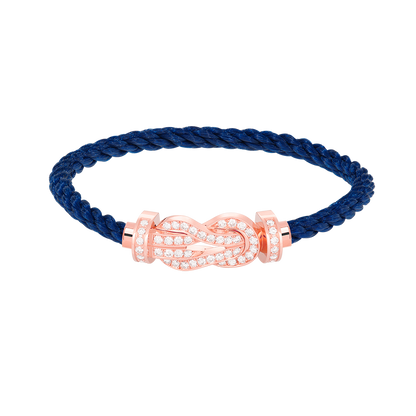 [⭐Veyra]CHANCE LARGE 8 FIGURE BUCKLE FULL DIAMOND BRACELET ROSE GOLD