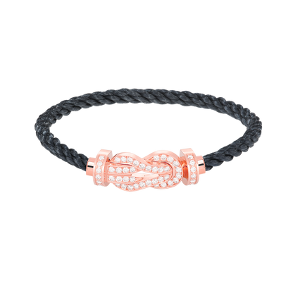 [⭐Veyra]CHANCE LARGE 8 FIGURE BUCKLE FULL DIAMOND BRACELET ROSE GOLD