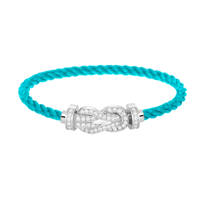 [⭐Veyra]CHANCE LARGE 8 FIGURE BUCKLE FULL DIAMOND BRACELET SILVER