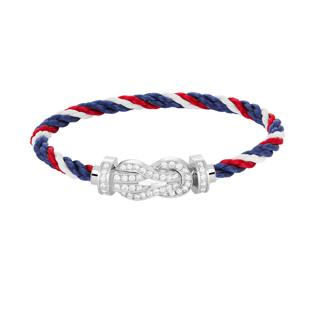 [⭐Veyra]CHANCE LARGE 8 FIGURE BUCKLE FULL DIAMOND BRACELET SILVER
