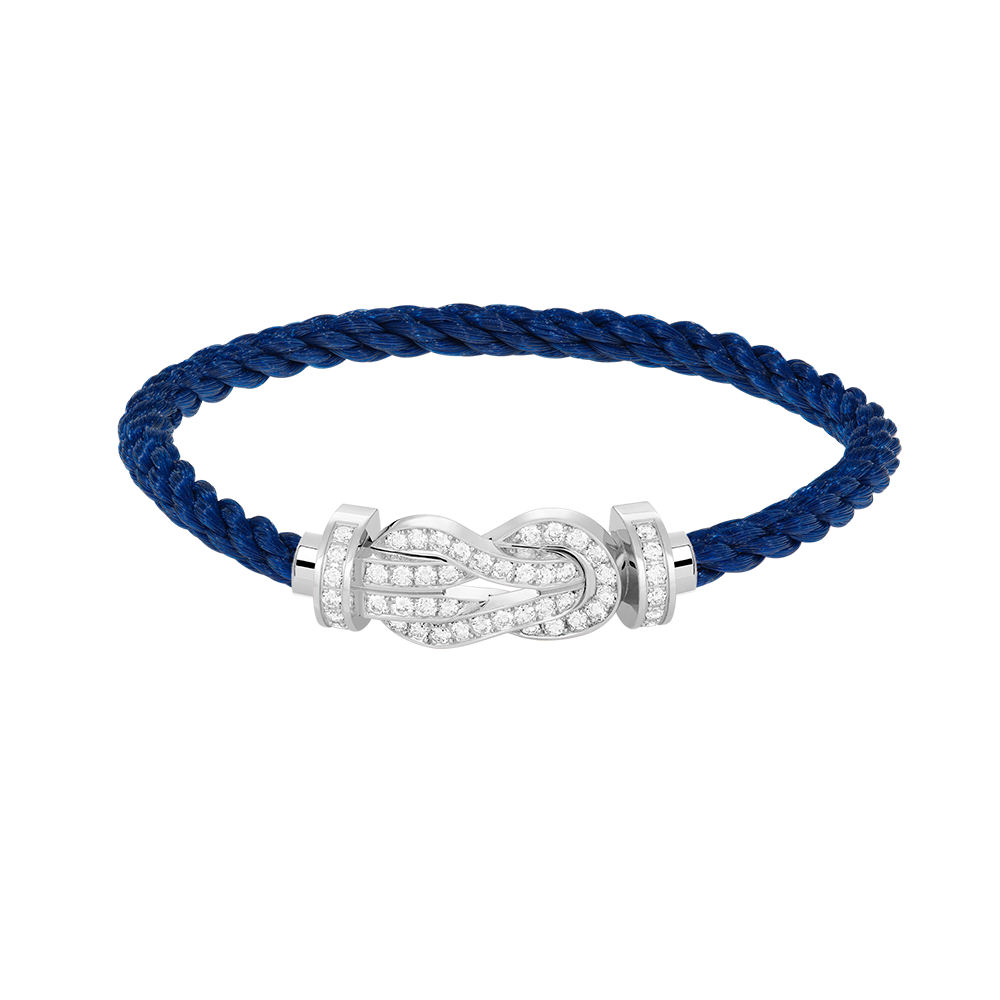 [⭐Veyra]CHANCE LARGE 8 FIGURE BUCKLE FULL DIAMOND BRACELET SILVER