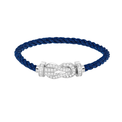 [⭐Veyra]CHANCE LARGE 8 FIGURE BUCKLE FULL DIAMOND BRACELET SILVER