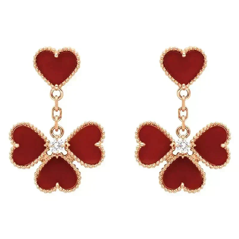 [⭐Veyra]SWEET CLOVER CARNELIAN EARRINGS