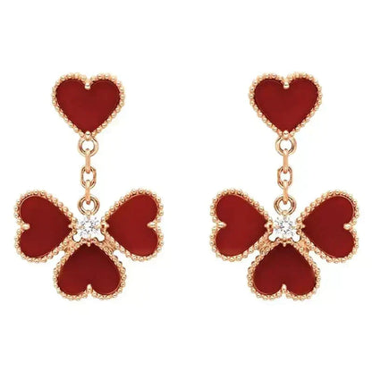 [⭐Veyra]SWEET CLOVER CARNELIAN EARRINGS