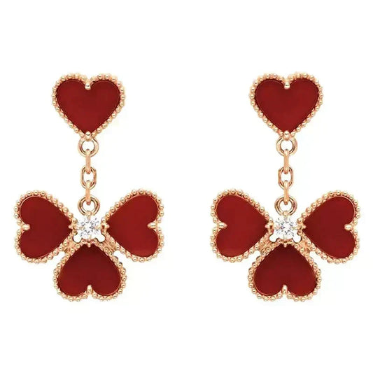 [⭐Veyra]SWEET CLOVER CARNELIAN EARRINGS