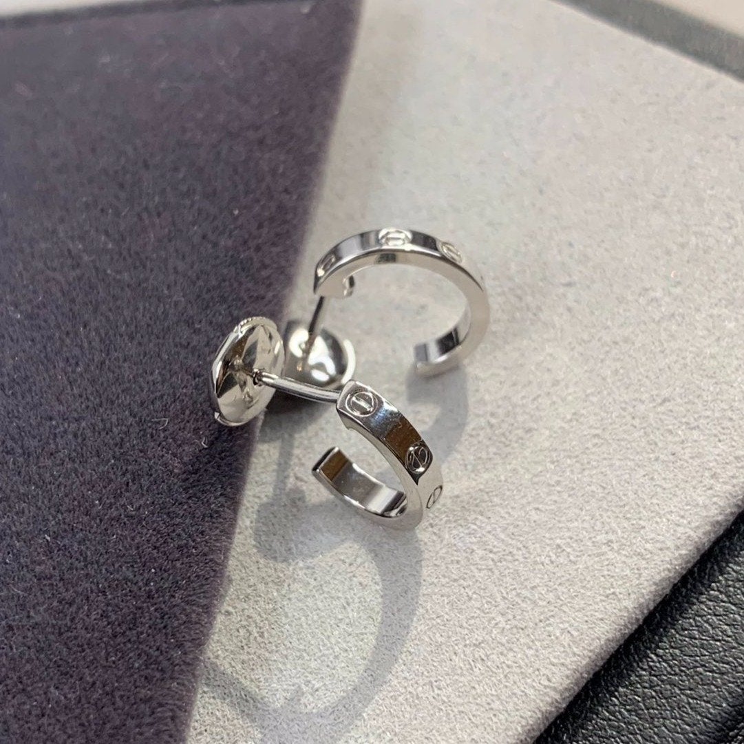 [⭐Veyra]LOVE EARRINGS 2.65MM SILVER