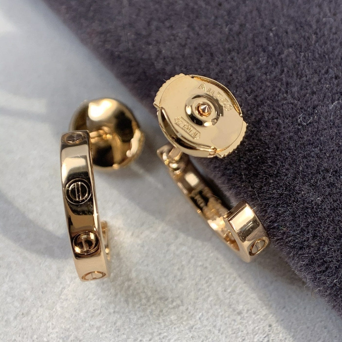[⭐Veyra]LOVE EARRINGS 2.65MM PINK GOLD