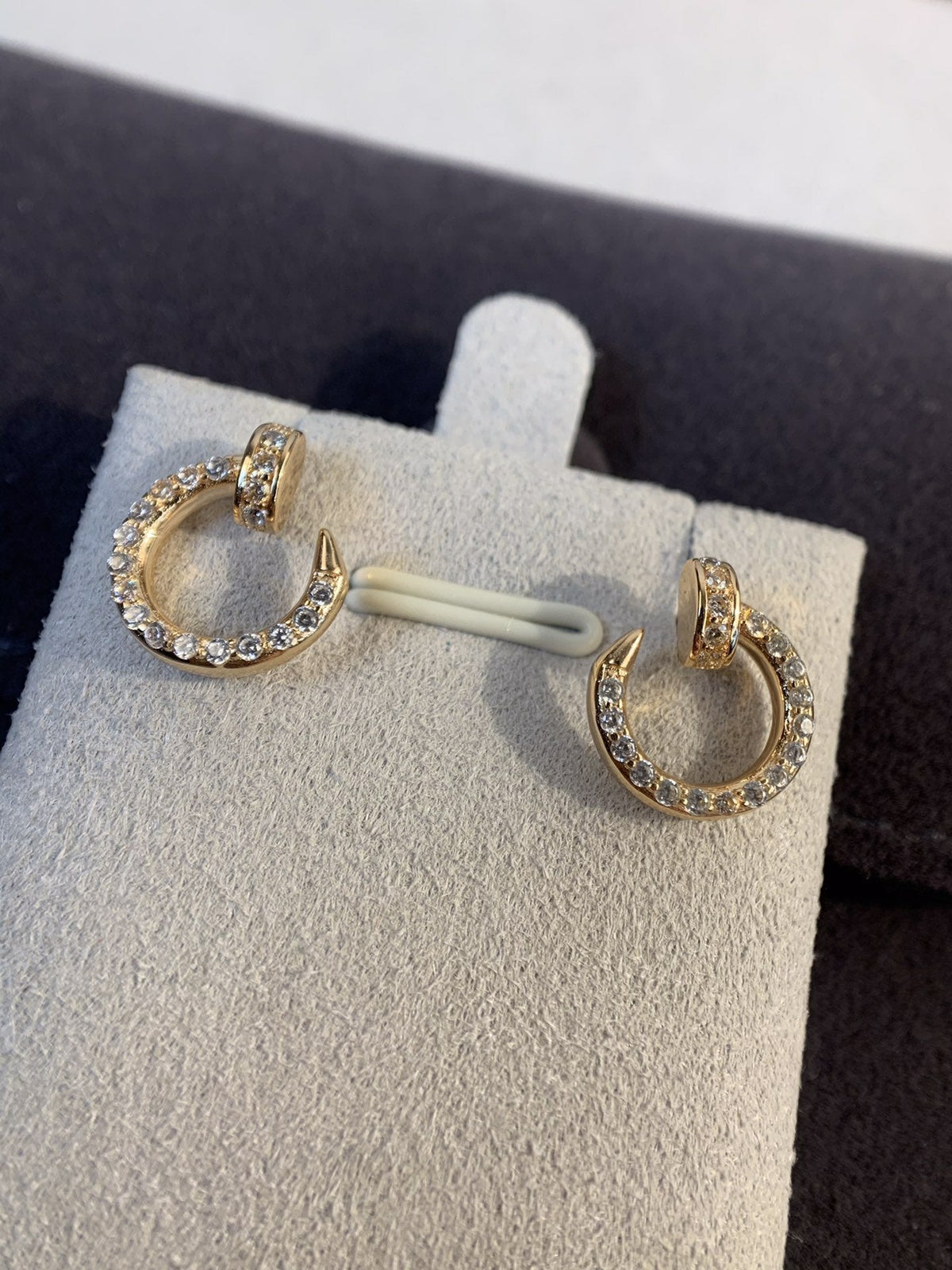[⭐Veyra]JUSTE EARRINGS GOLD DIAMONDS