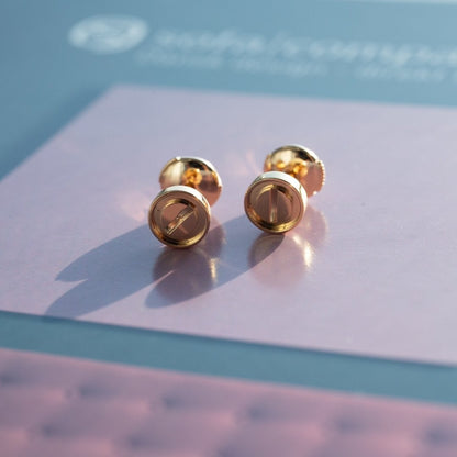 [⭐Veyra]LOVE EARRINGS PINK GOLD 10MM