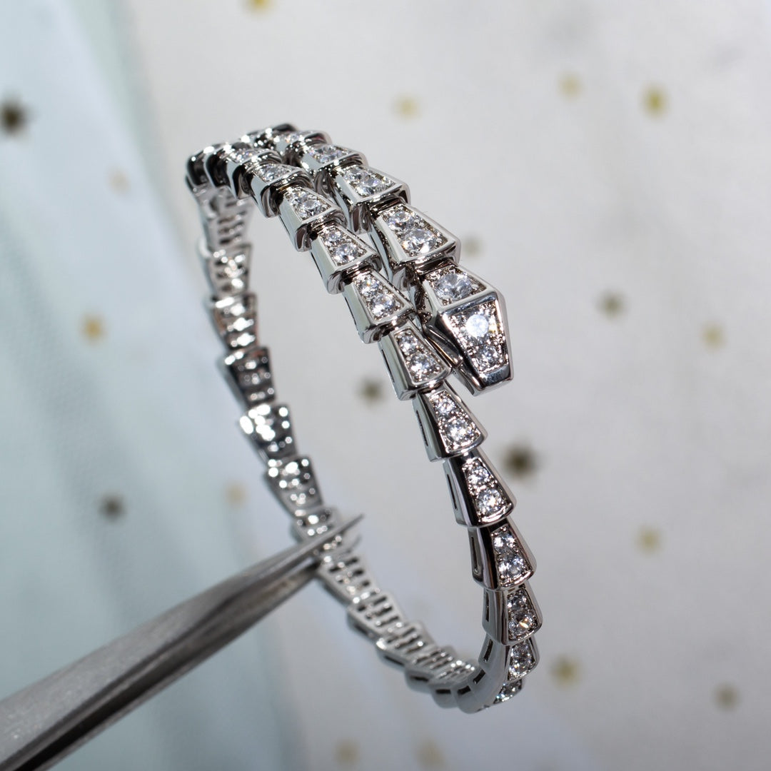[⭐Veyra]SERPENTI BRACELET 6MM SILVER DIAMOND