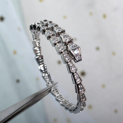 [⭐Veyra]SERPENTI BRACELET 6MM SILVER DIAMOND