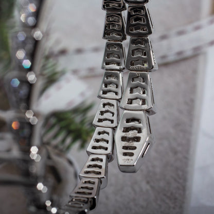 [⭐Veyra]SERPENTI BRACELET 6MM SILVER DIAMOND
