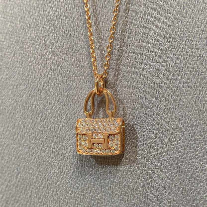 [⭐Veyra]CONSTANCE PEDANT DIAMOND NECKLACE