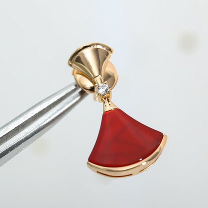 [⭐Veyra]DREAM Carnelian PINK GOLD EARRINGS