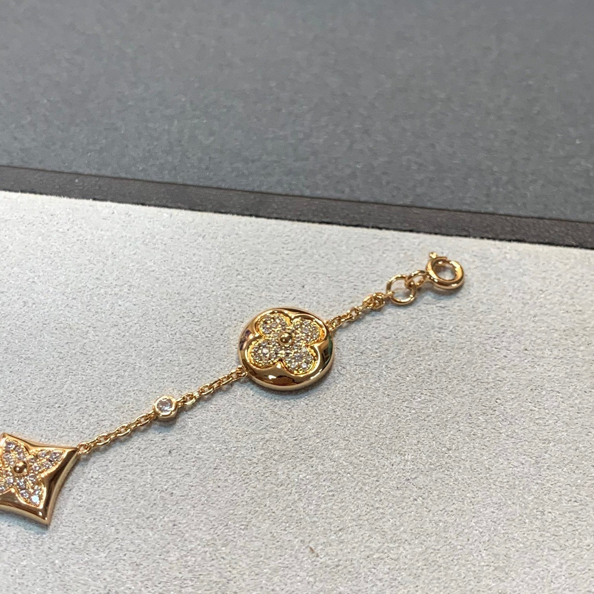[⭐Veyra]STAR AND SUN 4 MOTIFS GOLD DIAMONDS BRACELET