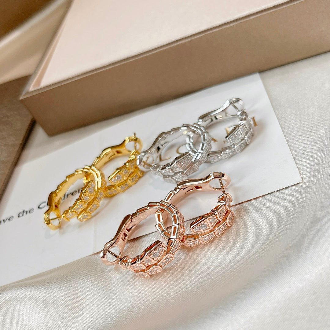 [⭐Veyra]SERPENTI EARRINGS DIAMOND