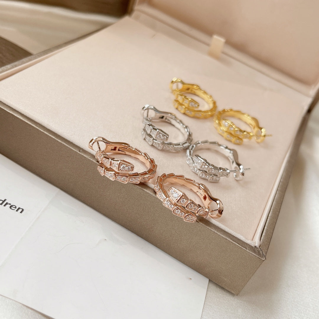 [⭐Veyra]SERPENTI EARRINGS DIAMOND