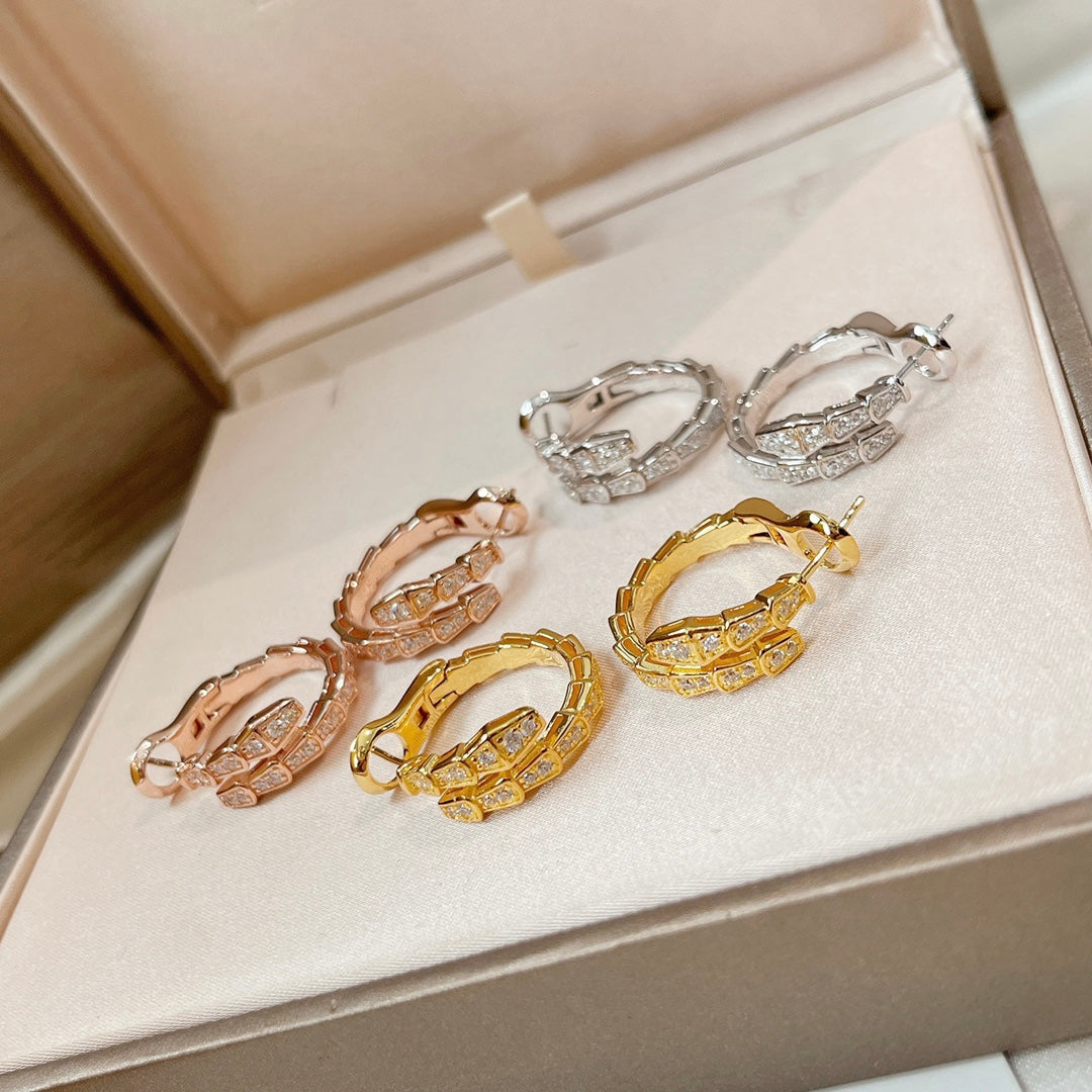 [⭐Veyra]SERPENTI EARRINGS DIAMOND