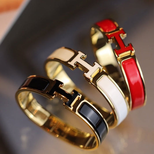 [⭐Veyra]H BRACELET 12MM GOLD