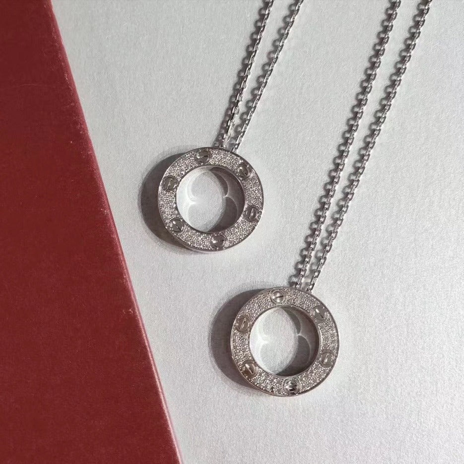 [⭐Veyra]LOVE NECKLACE ADJUSTABLE SILVER
