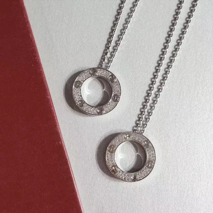 [⭐Veyra]LOVE NECKLACE ADJUSTABLE SILVER