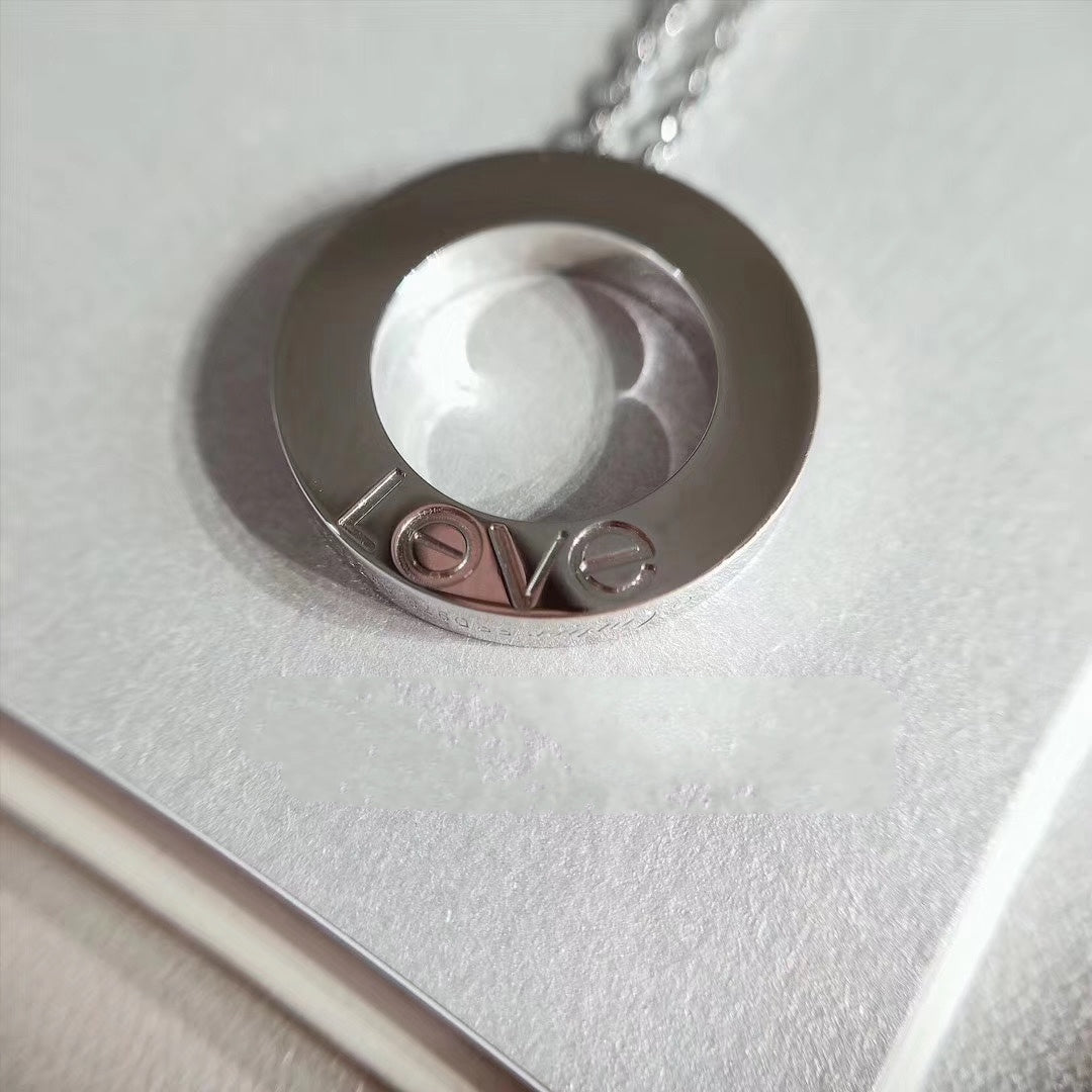 [⭐Veyra]LOVE NECKLACE ADJUSTABLE SILVER