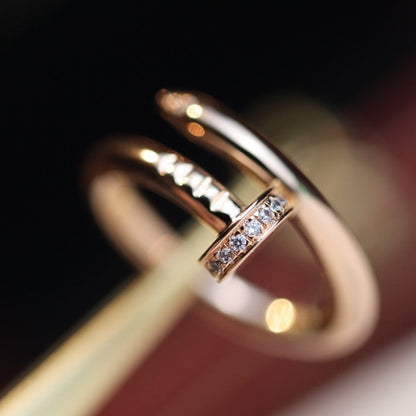 [⭐Veyra]JUSTE RING 2.65MM PINK GOLD DIAMOND