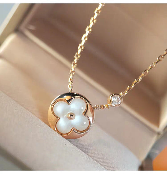 [⭐Veyra]SUN MOP GOLD 1 DIAMOND NECKLACE