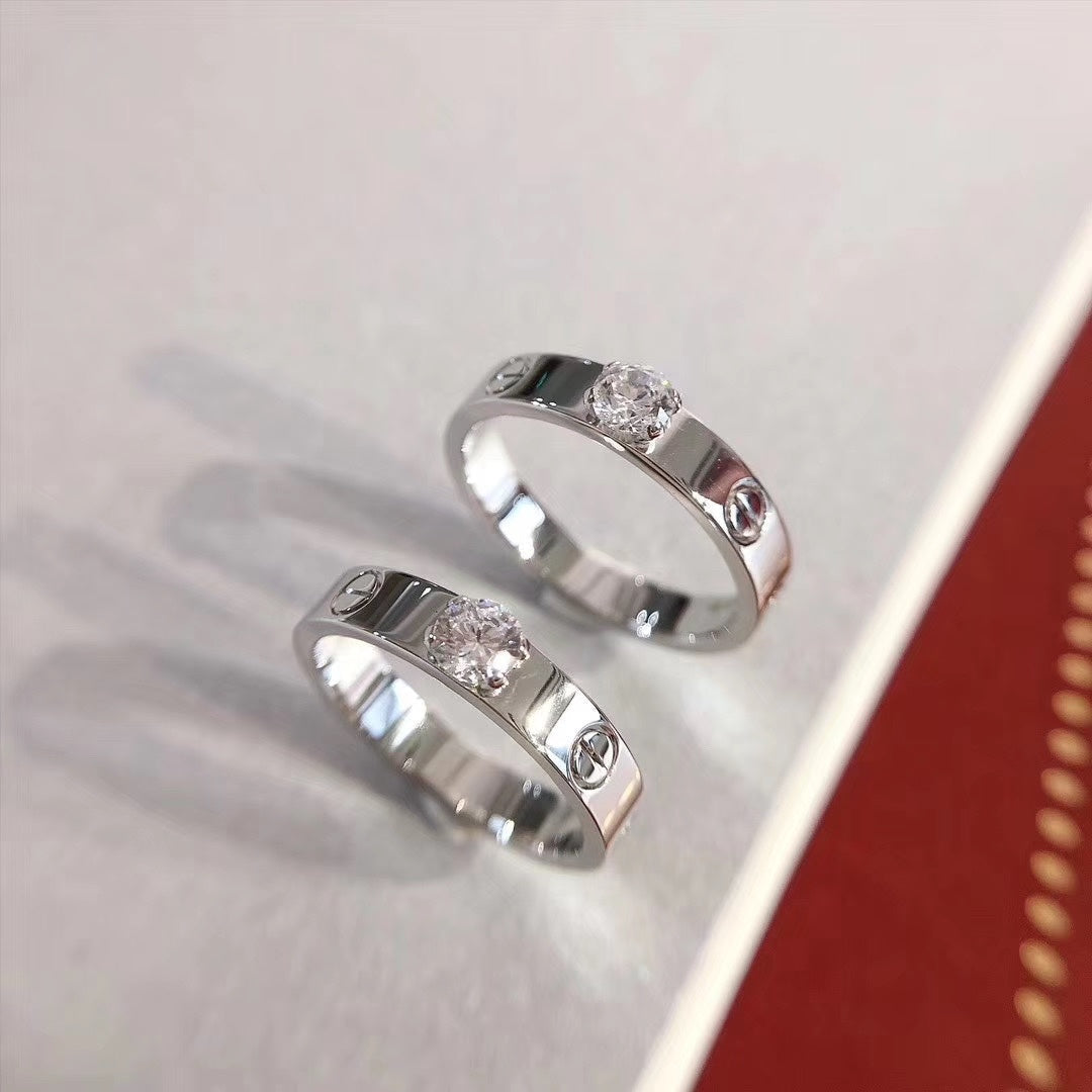 [⭐Veyra]LOVE RING 3.6MM 1 BIG DIAMOND