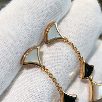 [⭐Veyra]DREAM EARRINGS 3 MOTIFS ONYX MOP PINK GOLD