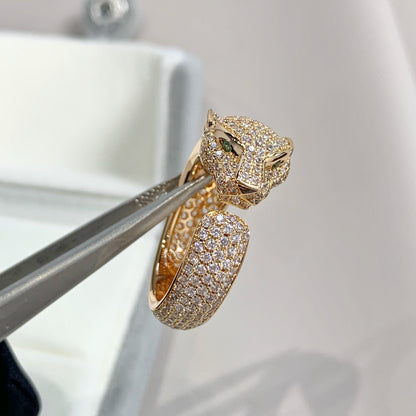 [⭐Veyra]PANTHERE PINK GOLD DIAMOND RING