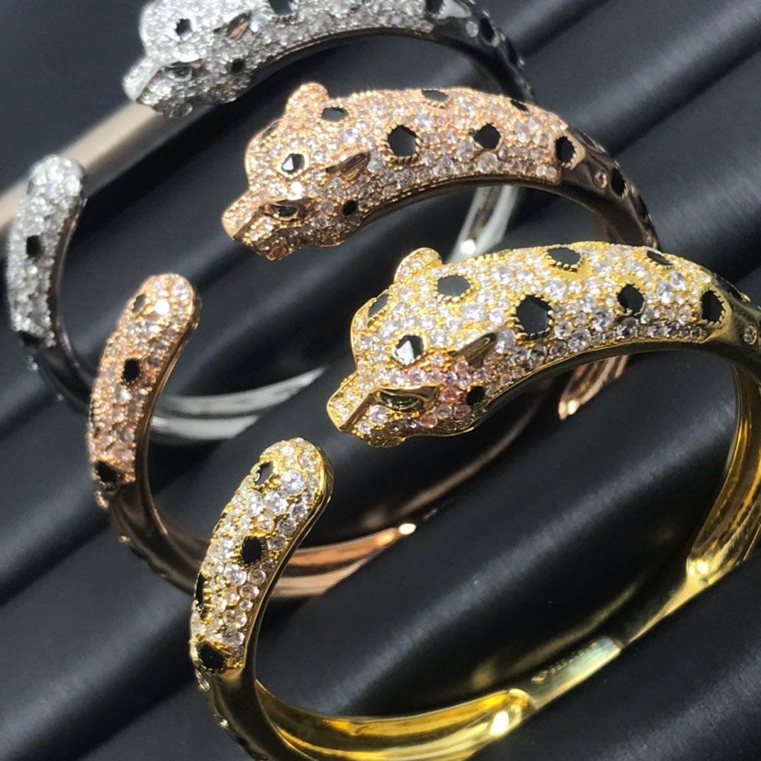 [⭐Veyra]PANTHERE BIG BRACELET DIAMONDS