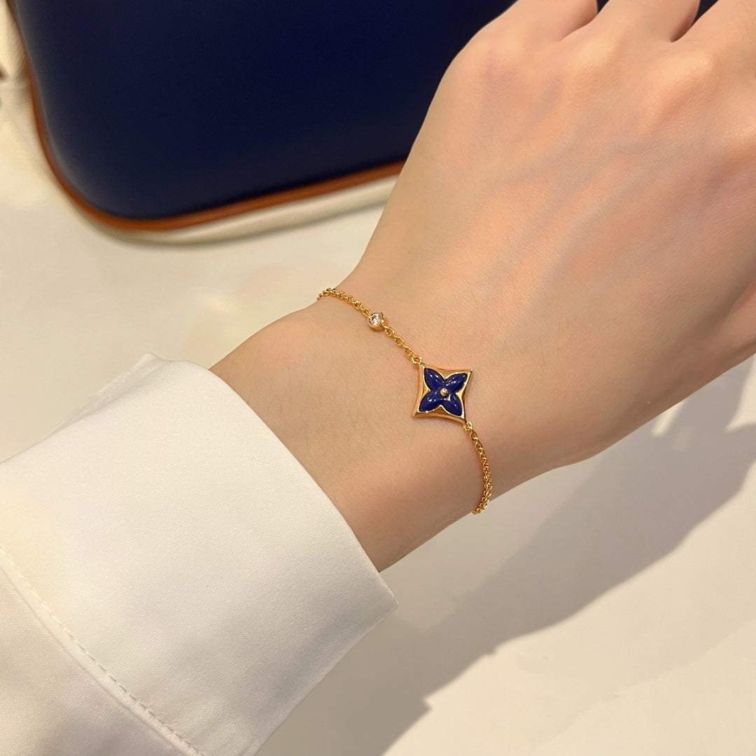 [⭐Veyra]COLOR STAR PINK GOLD DIAMOND BRACELET