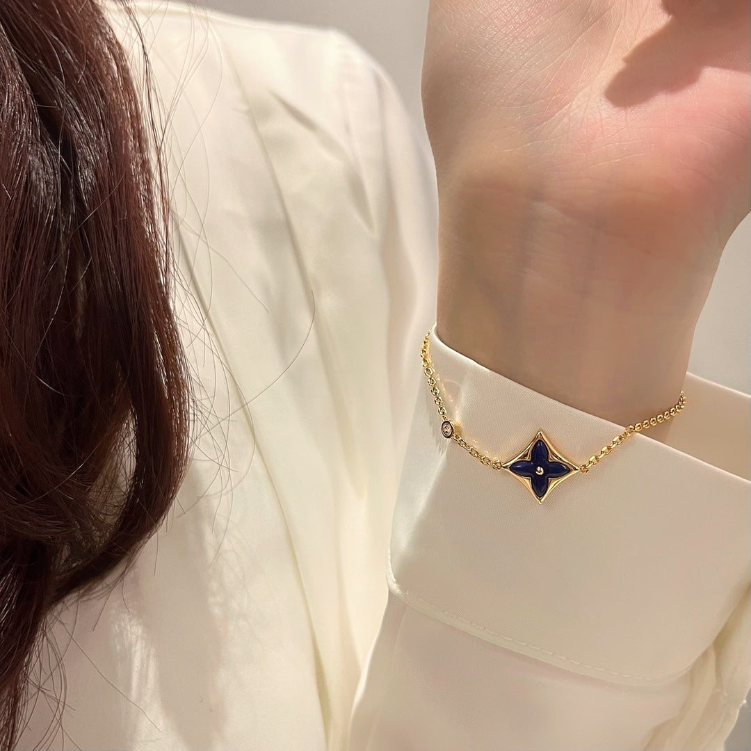 [⭐Veyra]COLOR STAR PINK GOLD DIAMOND BRACELET