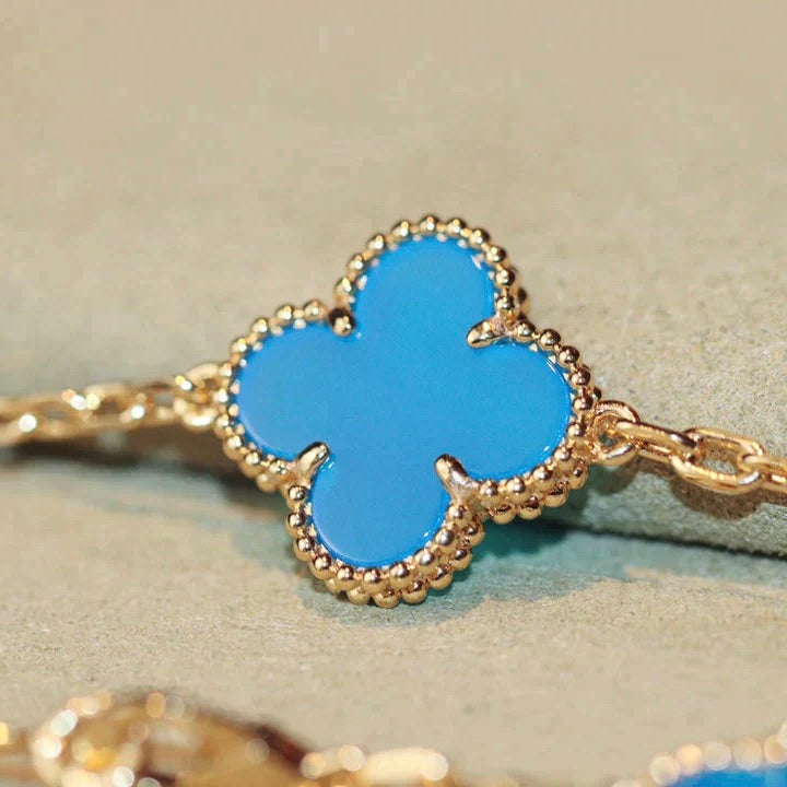 [⭐Veyra]CLOVER 20 MOTIFS TURQUOISE GOLD