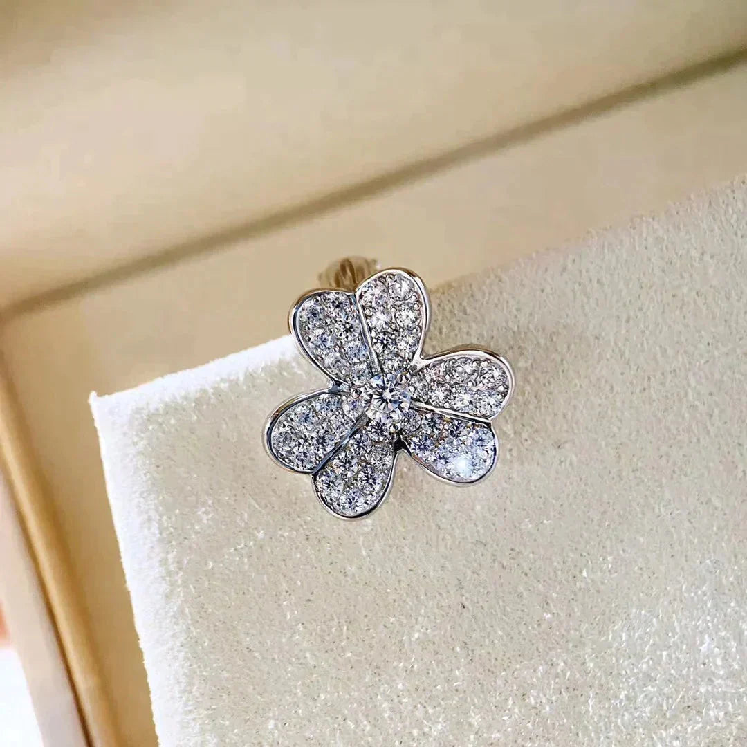 [⭐Veyra]CLOVER COMOS DIAMOND EARRINGS SILVER