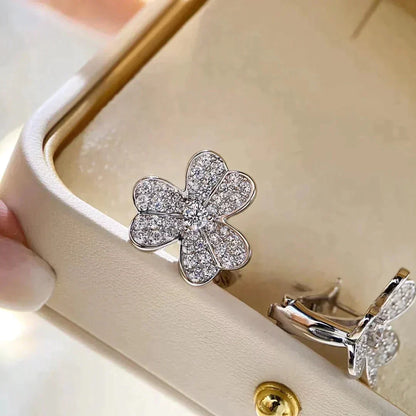 [⭐Veyra]CLOVER COMOS DIAMOND EARRINGS SILVER