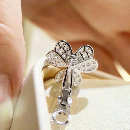 [⭐Veyra]CLOVER COMOS DIAMOND EARRINGS SILVER