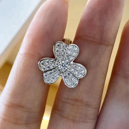 [⭐Veyra]CLOVER COMOS DIAMOND EARRINGS SILVER