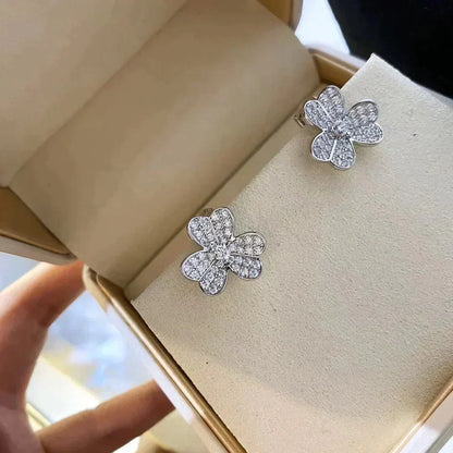 [⭐Veyra]CLOVER COMOS DIAMOND EARRINGS SILVER
