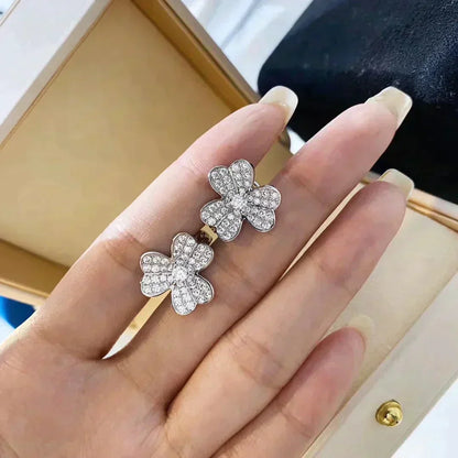 [⭐Veyra]CLOVER COMOS DIAMOND EARRINGS SILVER