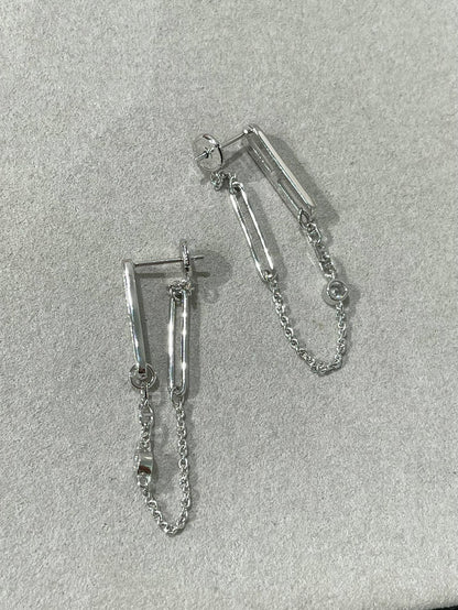 [⭐Veyra]CHAINE CHAOS DIAMOND DROP EARRINGS